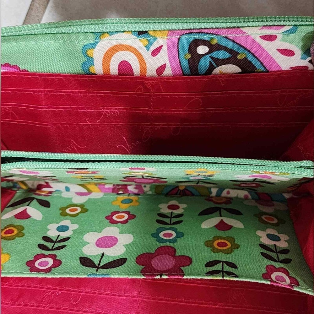Vera Bradley Green and pink Accordion Wallet Tutti Frutti - Picture 6 of 9